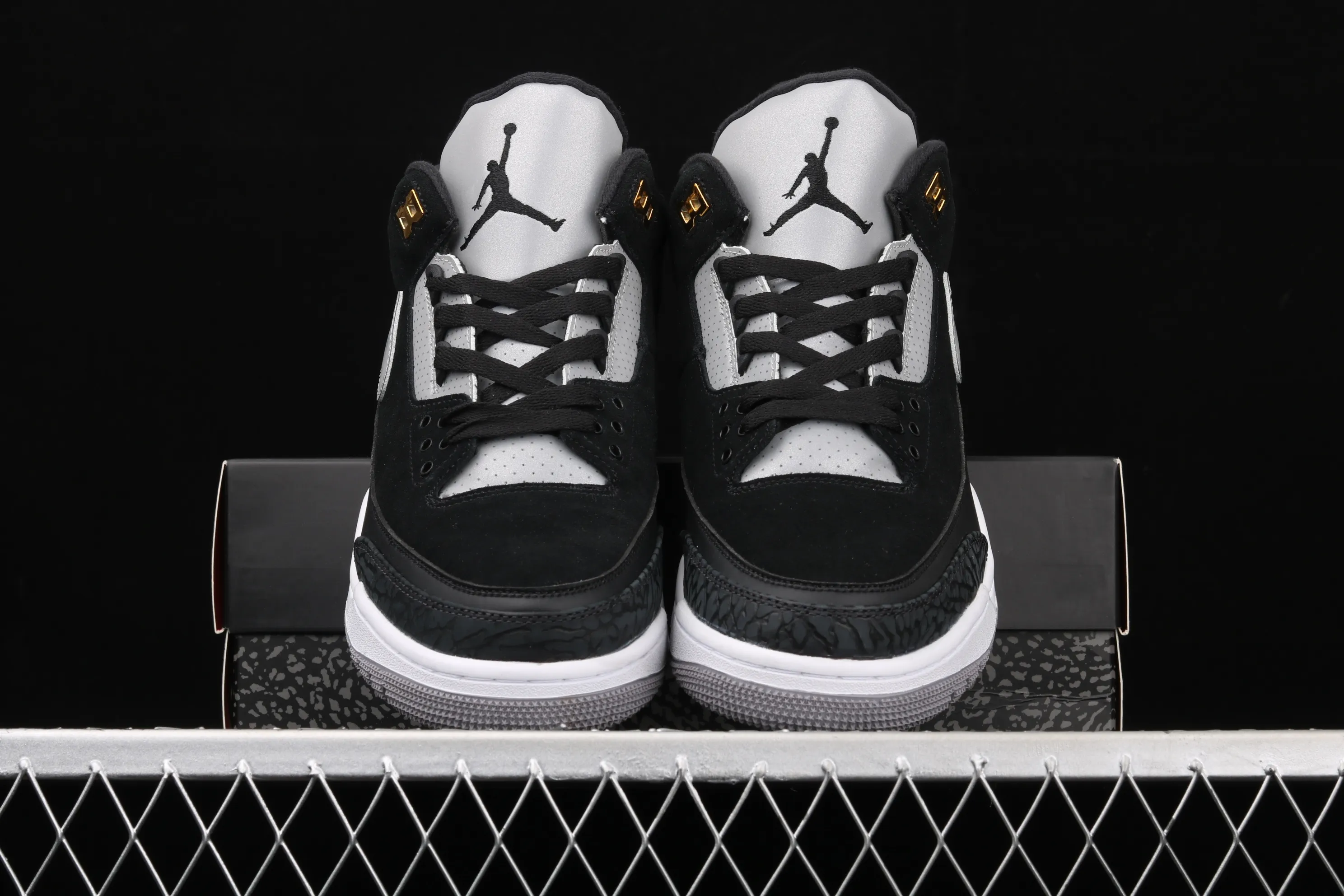 All categories Air Jordan Jordan series basketball shoes Air Jordan 3 Air Jordan 3 Retro Tinker AJ3 Joe 3 reflective black cement CK4348-007